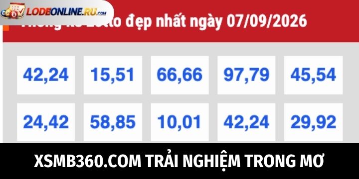 XSMB360.com cam kết mang đến trải nghiệm trong mơ