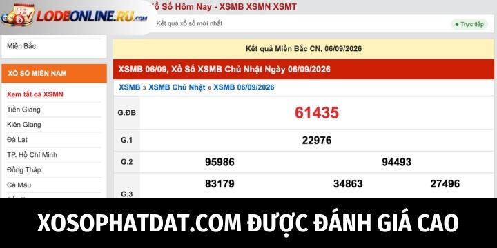 XosoPhatDat.com được đánh giá cao về chất lượng